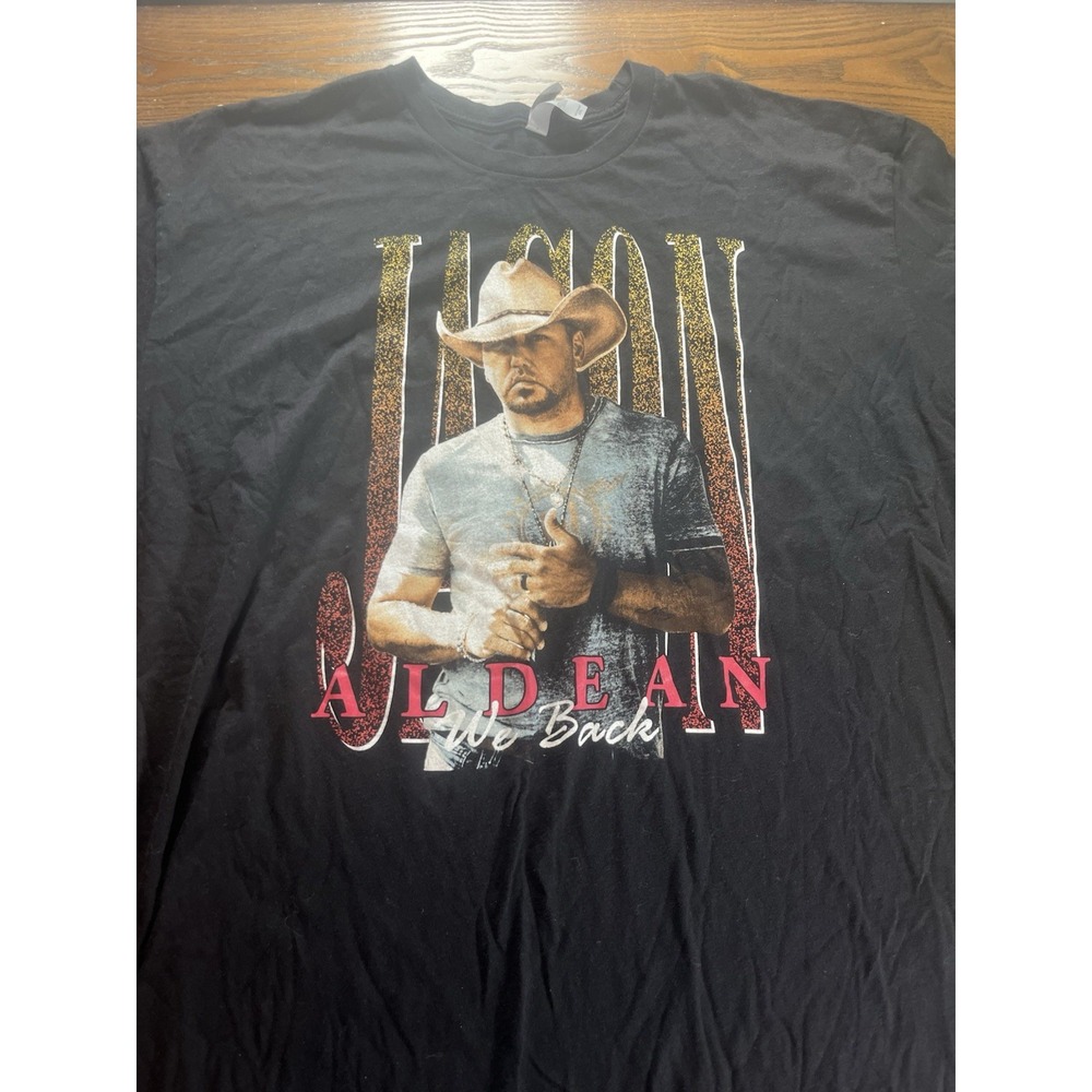 Jason Aldean T-Shirt Mens Size XXL We Back Tour 2020 Concert Graphic Black Tee
